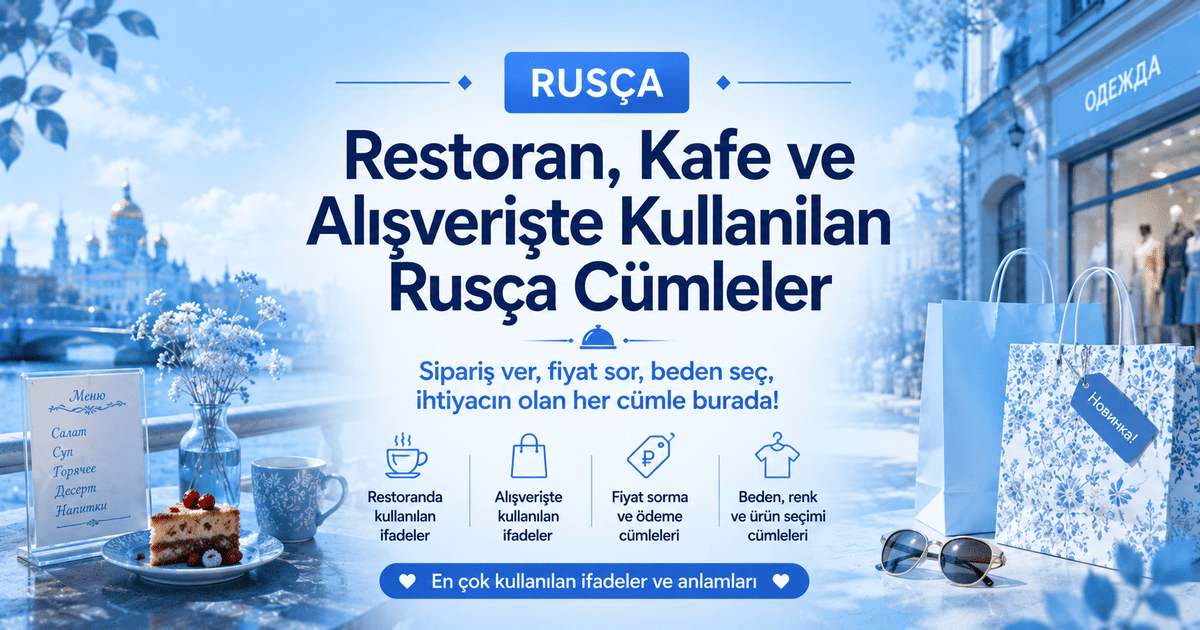 restoran, kafe ve alışverişte kullanılan rusça cümleler